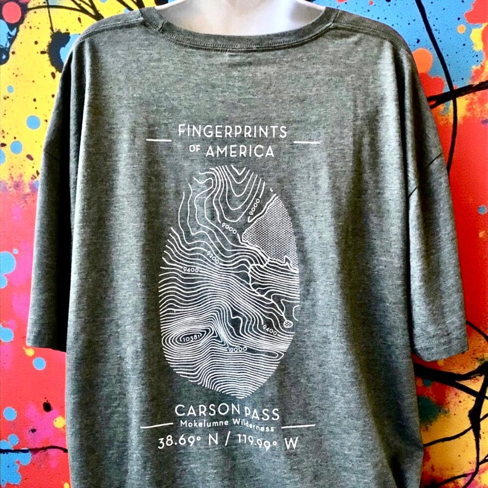 Carson's Pass T-Shirt California Mokelumne Wilderness CA Mens 2XL